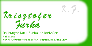 krisztofer furka business card